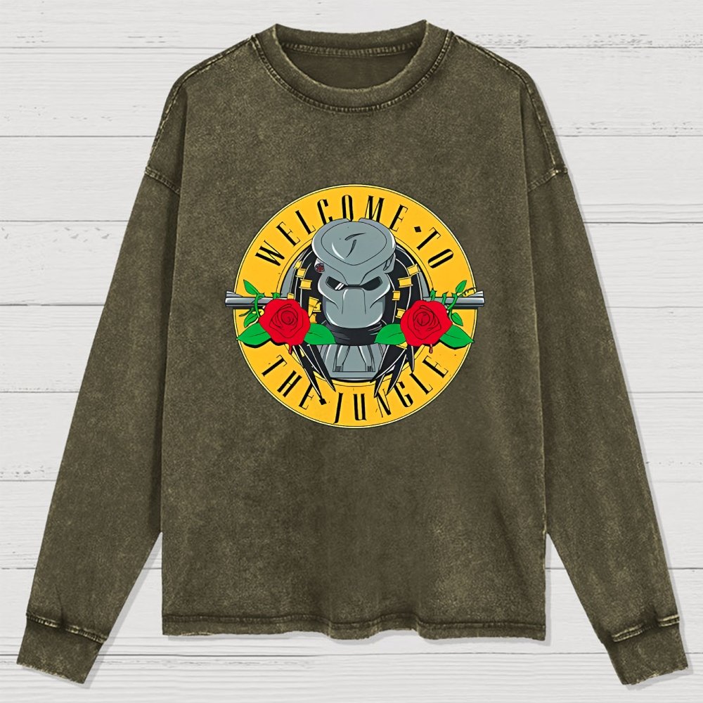 Welcome To The Jungle Washed Long Sleeve Tee