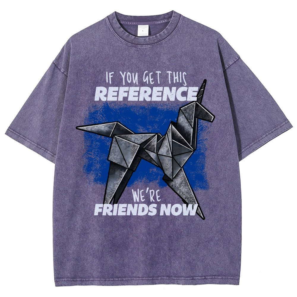 Origami Dreams Vintage Distressed T-shirt