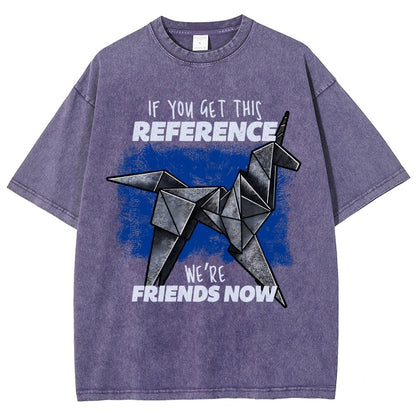 Origami Dreams Vintage Distressed T-shirt