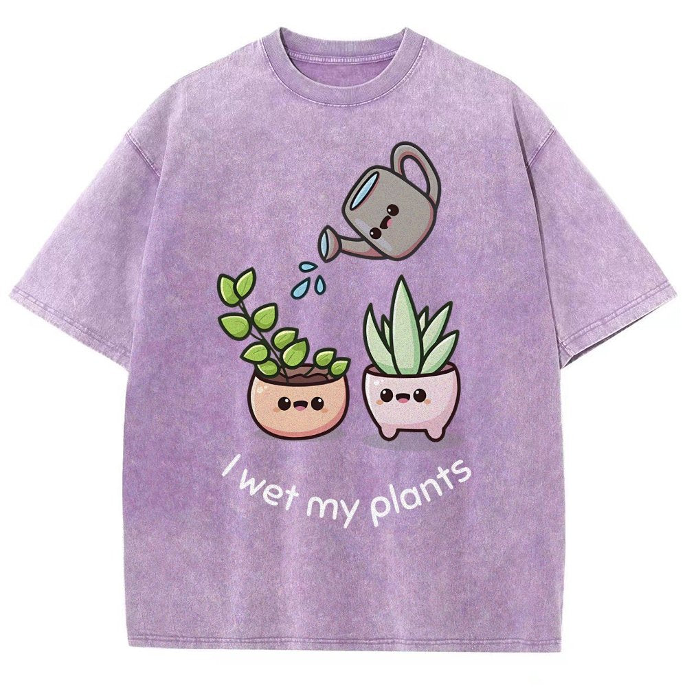 Wet My Plants Vintage Distressed T-shirt