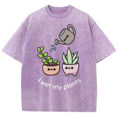 Wet My Plants Vintage Distressed T-shirt