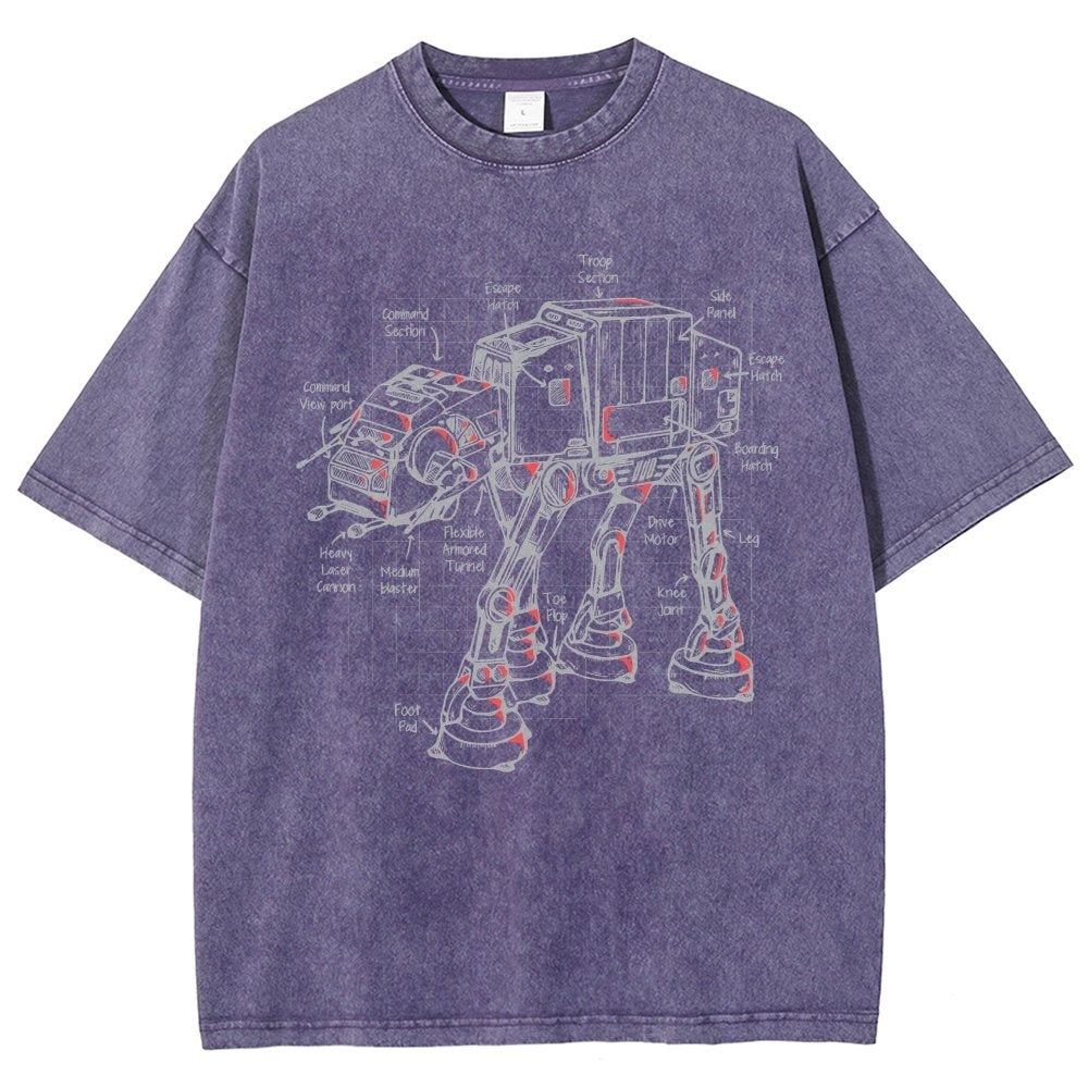 Walker's Blueprint Vintage Distressed T-shirt
