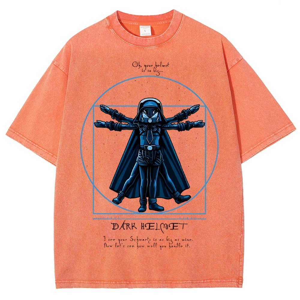 Vitruvian Helmet Vintage Distressed T-shirt