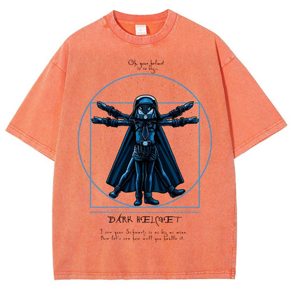 Vitruvian Helmet Vintage Distressed T-shirt