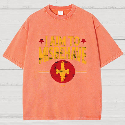 I Aim To Misbehave Vintage Distressed T-shirt