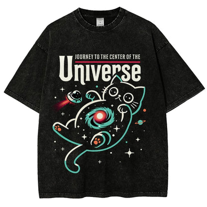 Journey to the Center of the Universe Vintage Distressed T-shirt