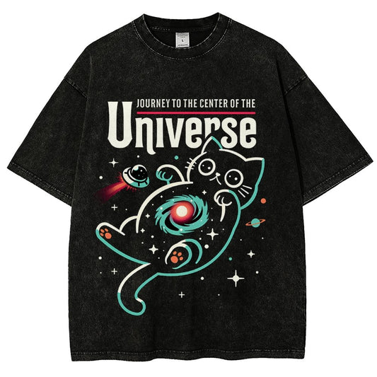 Journey to the Center of the Universe Vintage Distressed T-shirt