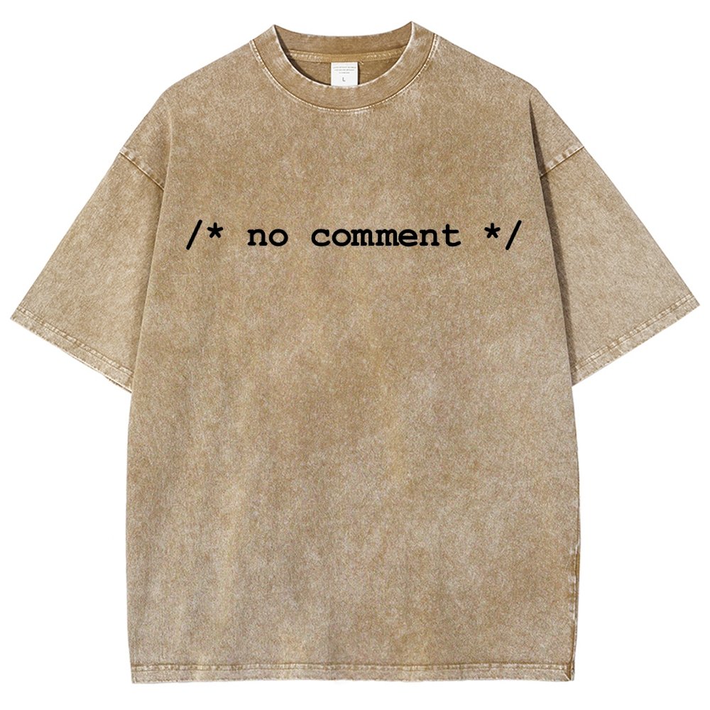 No Comment Vintage Distressed T-shirt