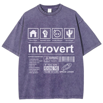 Introvert Label- Vintage Distressed T-shirt