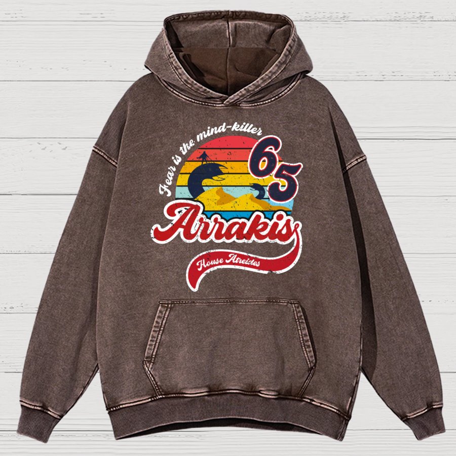 Fear Is The Mind Killer Cotton Vintage Distressed Hoodie