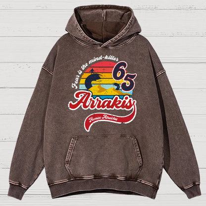 Fear Is The Mind Killer Cotton Vintage Distressed Hoodie