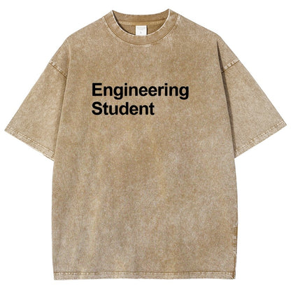 Engineering Student Unisex Fit Washed T-Shirt
