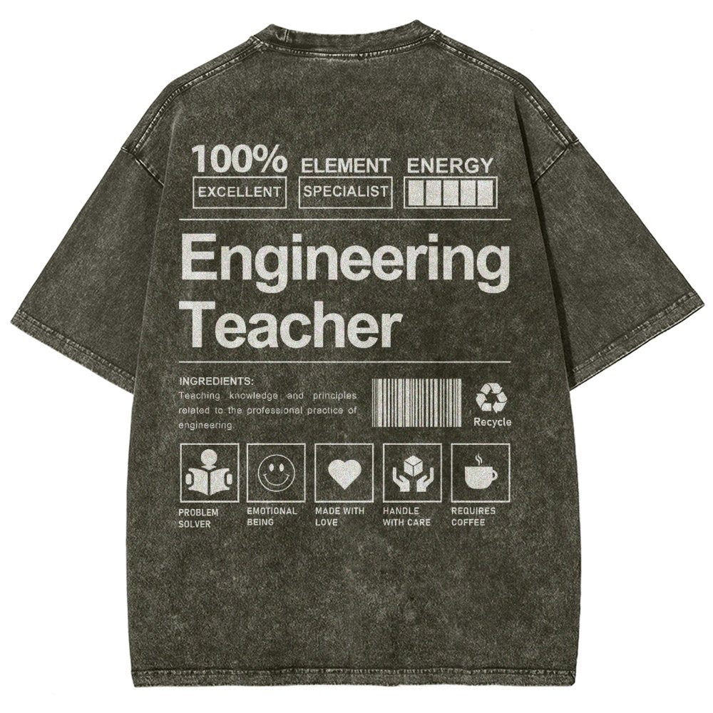 Engineering Teacher Unisex Washed T-Shirt
