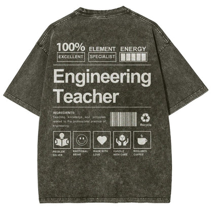 Engineering Teacher Unisex Washed T-Shirt