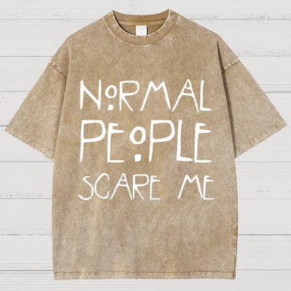 Normal People Scare Me Vintage Distressed T-shirt