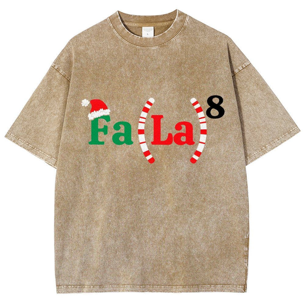 Fa La La La La Christmas Math Vintage Distressed T-shirt