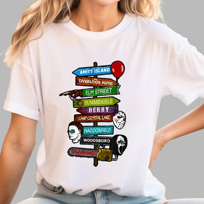 Horrible Road Signs Geek T-Shirt