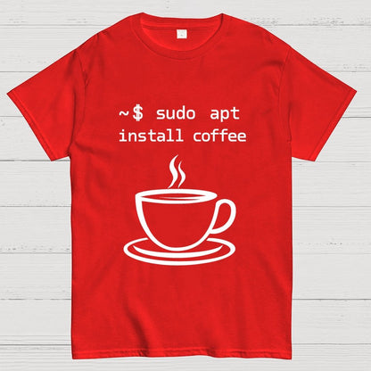 Sudo Apt-Get Install Coffee Geek T-Shirt