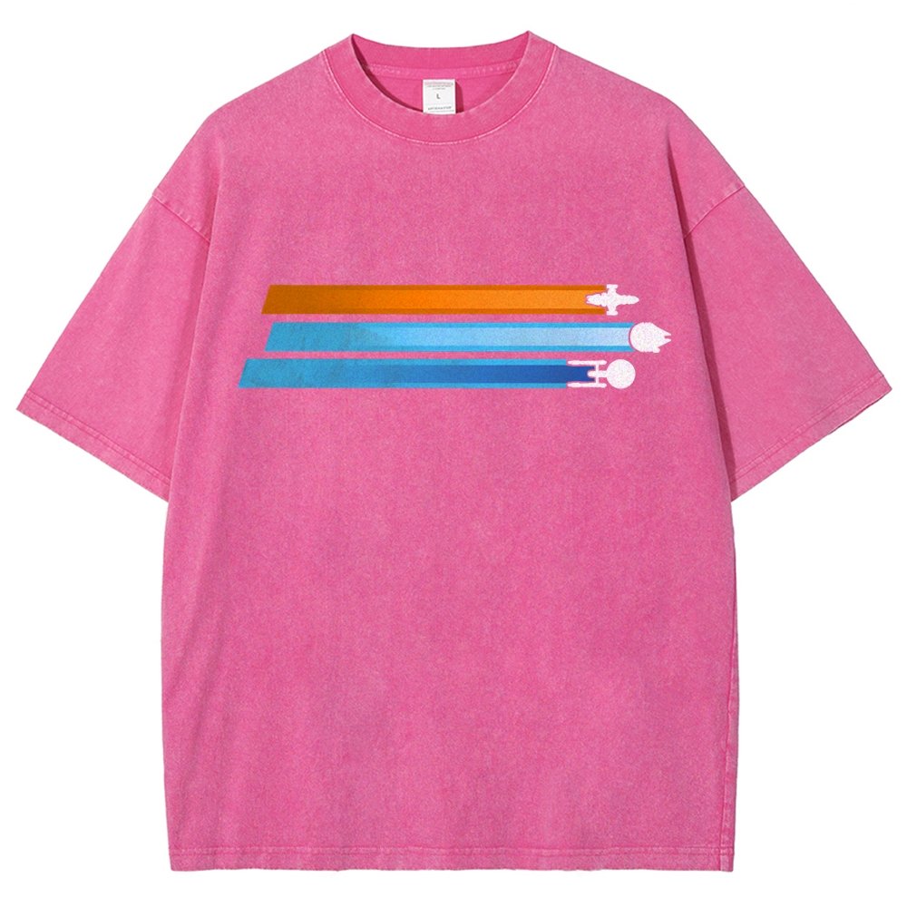 Space Racing Stripes Vintage Distressed T-shirt