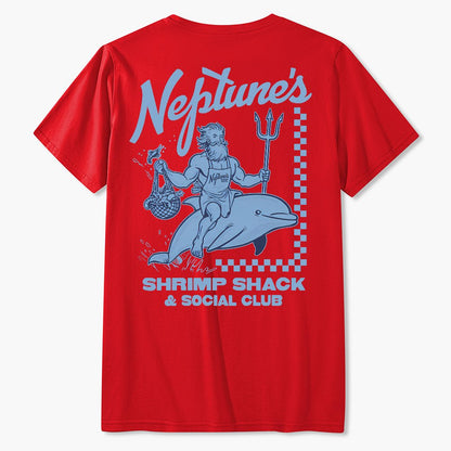 Neptune's Shrimp Shack Front And Back Printing Geek T-Shirt