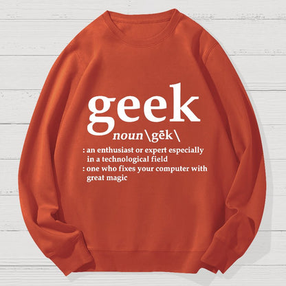 Geek Definition Cotton Sweatshirt
