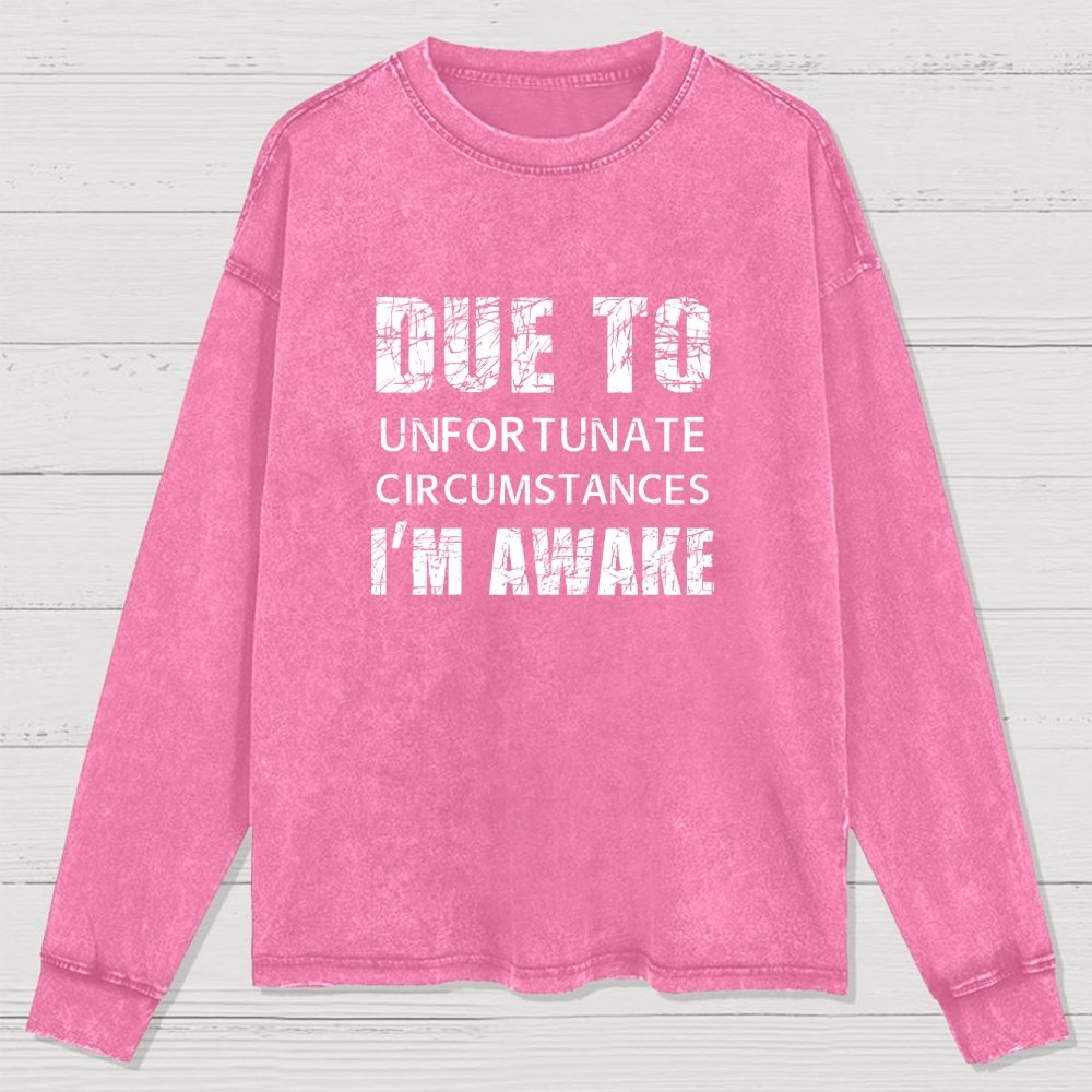 Unfortunate Circumstances Awake Washed Long Sleeve Tee