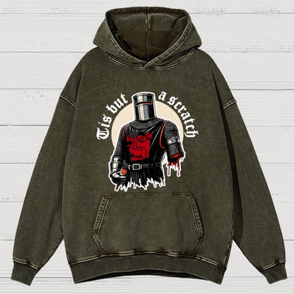 Tis But A Scratch Vintage Distressed Hoodie