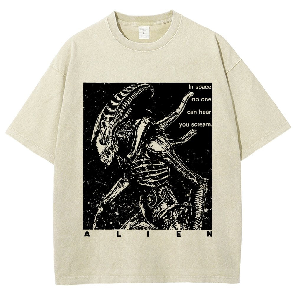 No One Can Hear You Scream Vintage Distressed T-shirt