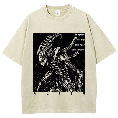 No One Can Hear You Scream Vintage Distressed T-shirt