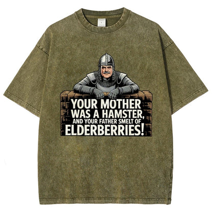 Your Mother Was A Hamster And Your Father Smelt Of Elderberries Vintage Distressed T-shirt