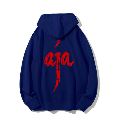 Aja Printed Back Unisex Cotton Hoodie
