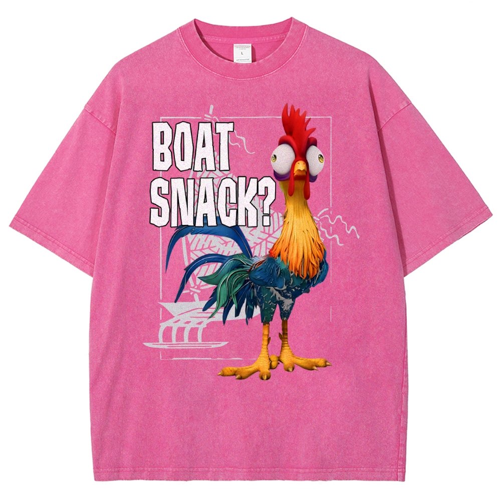 Boat Snack  Chicken Vintage Distressed T-shirt