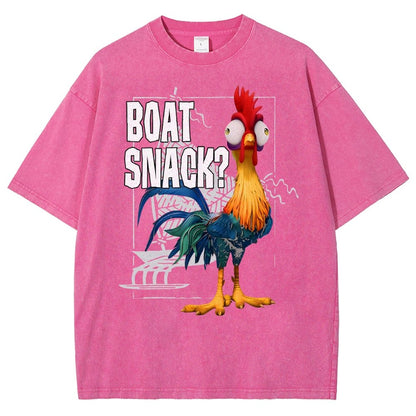 Boat Snack  Chicken Vintage Distressed T-shirt