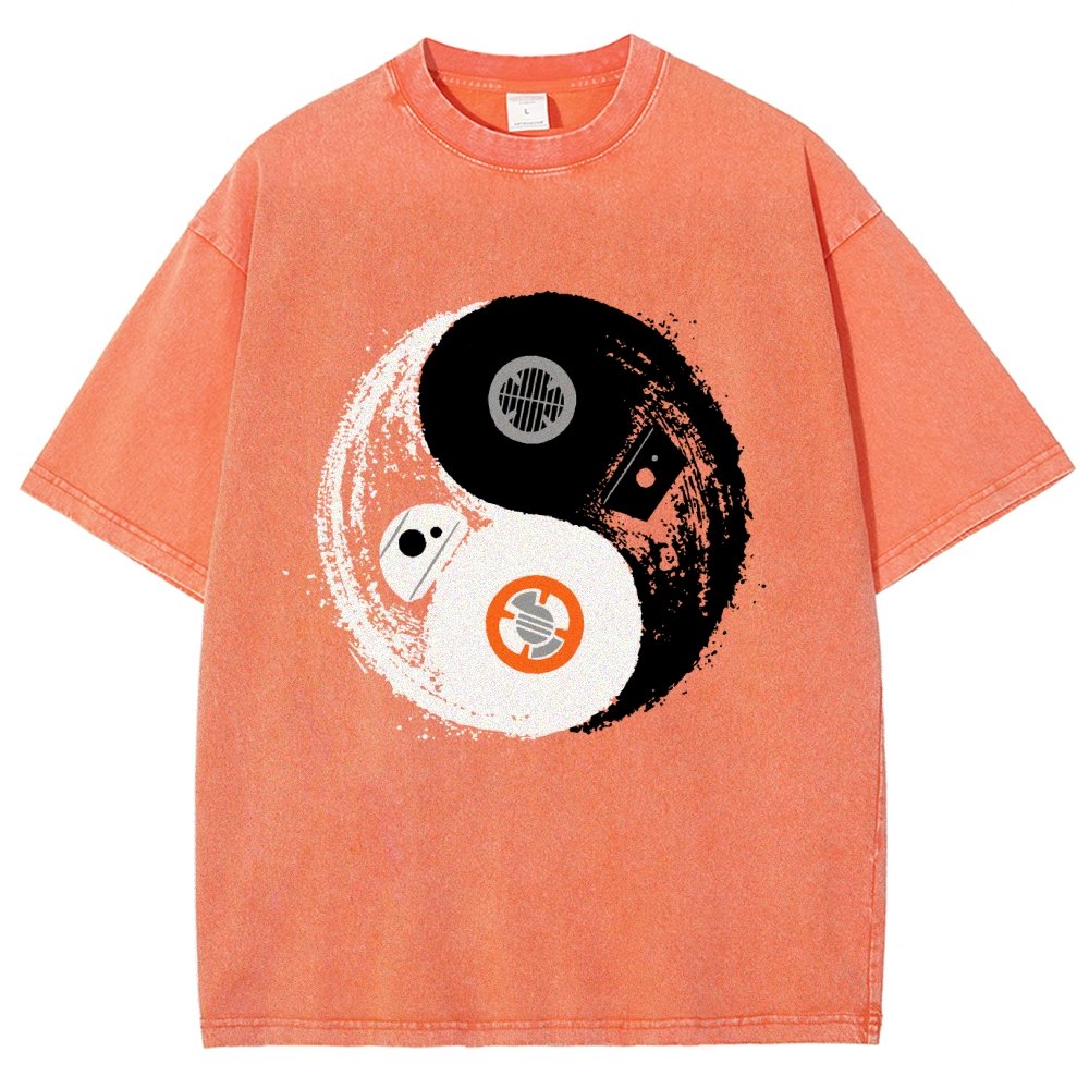 Robot Balance Vintage Distressed T-shirt