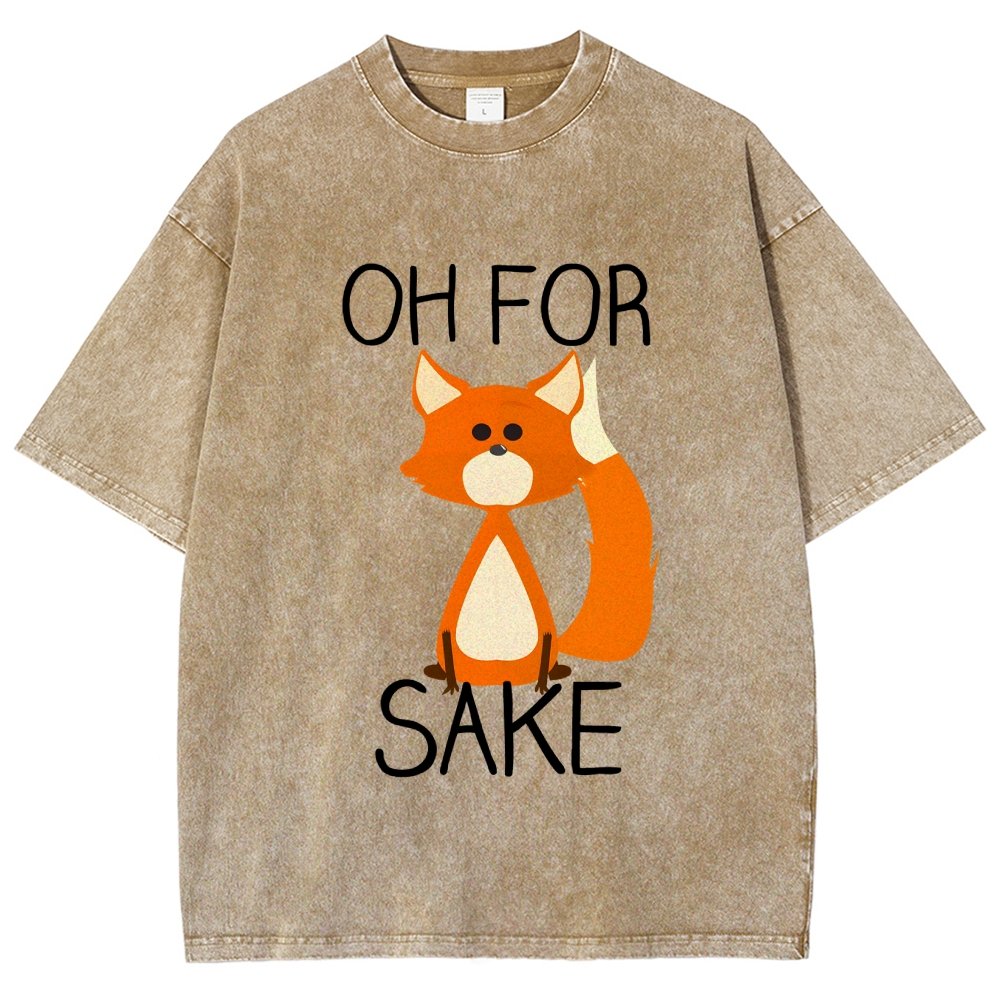 Oh For Fox Sake Vintage Distressed T-shirt