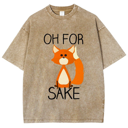 Oh For Fox Sake Vintage Distressed T-shirt