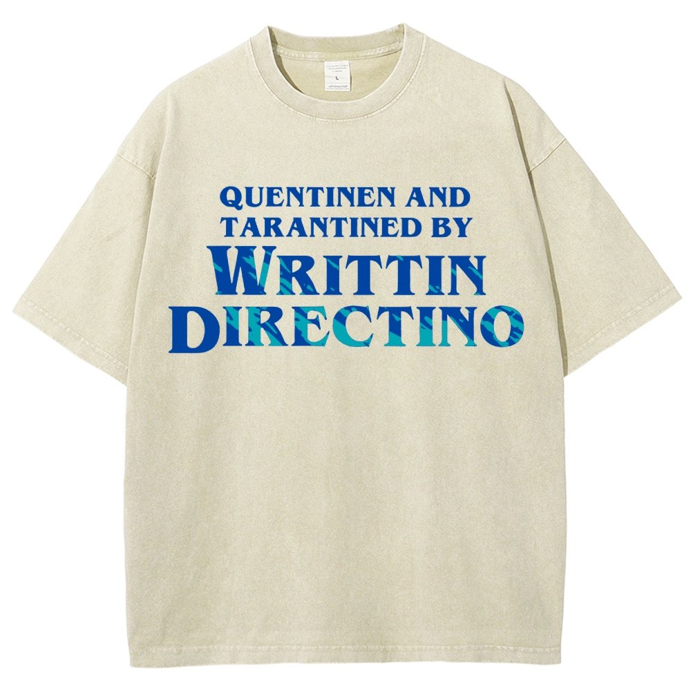 Writtin Directino Vintage Distressed T-shirt