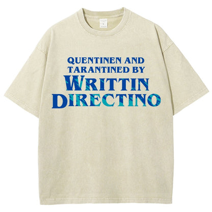 Writtin Directino Vintage Distressed T-shirt