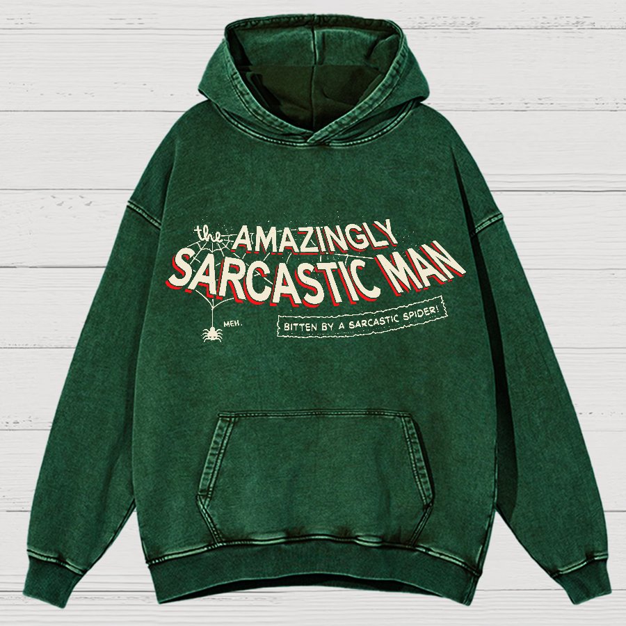 Amazingly Sarcastic Man Vintage Distressed Hoodie