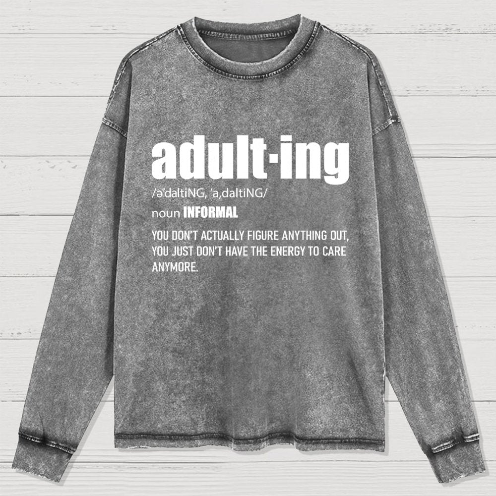 ADULT-ING Washed Long Sleeve Tee