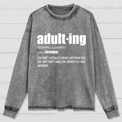 ADULT-ING Washed Long Sleeve Tee