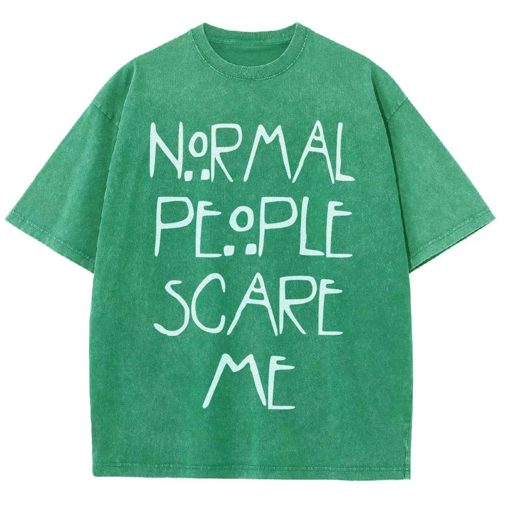 Normal People Scare Me Vintage Distressed T-shirt