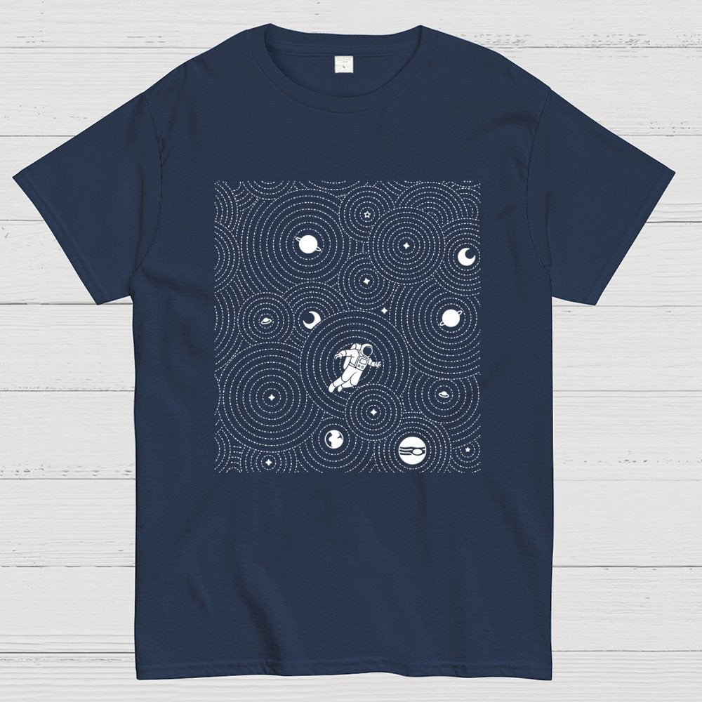 Zen Garden Astronaut Pattern Geek T-Shirt