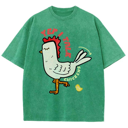 Best Yep I Talk To Chickens Vintage Distressed T-shirt