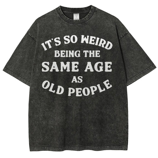 Same Age As Old People Vintage Distressed T-shirt