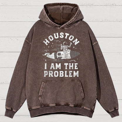 Houston, I Am The Problem, Planets Vintage Distressed Hoodie