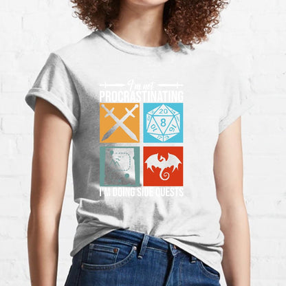 I'm Not Procrastinating I'm Doing Side Quests Geeky T-Shirt