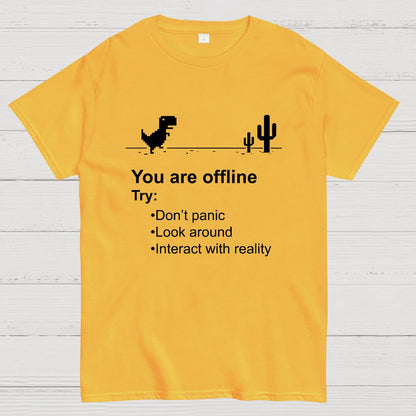 Offline Without Internet, Don't Panic Geeky T-Shirt