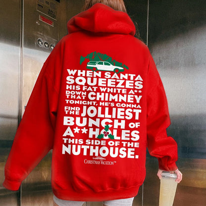 Christmas Vacation: Jolliest Bunch Geek Printed Back Cotton Hoodie