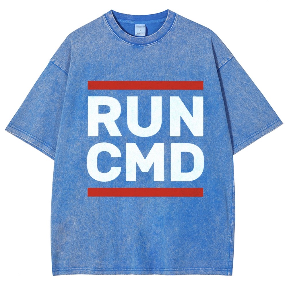 RUN CMD Vintage Distressed T-shirt